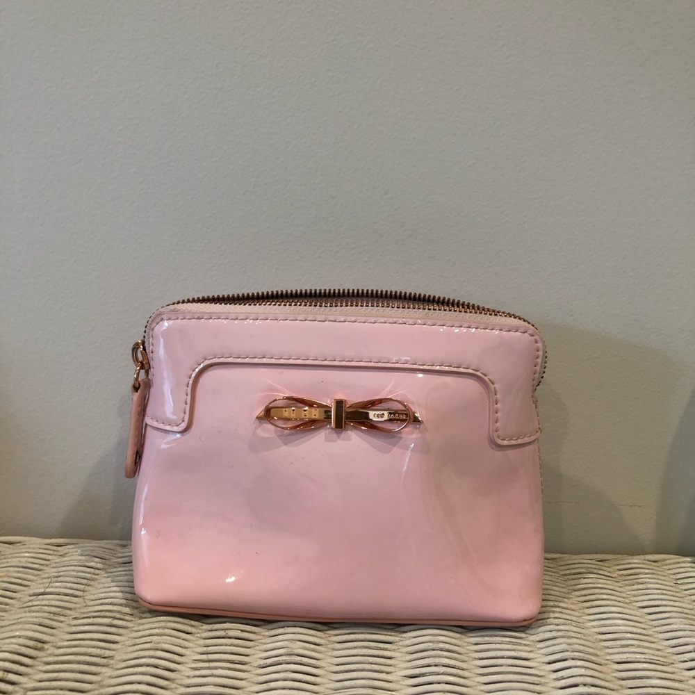 Ted Baker real pink leather hand bag.